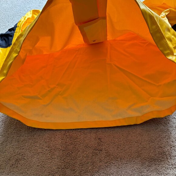 Cabelas Jacket Mens 2XL NWT Alaskan Guide Parka PVC Yellow Button Close - Picture 3 of 11